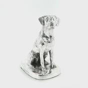 Vintage Sterling Silver Sitting Labrador Figure