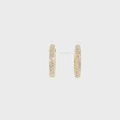 2.05ct Round Cut 2 Row Natural Diamond Inside &amp; Outside Hoops in 14ct Yellow Gold