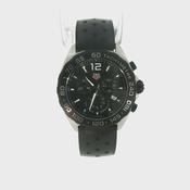 Gents 2017 Tag Heuer F1 Chronograph Black Dial on Black Rubber Strap image
