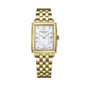 Raymond Weil Ladies Toccata Gold Plate Retangle White Dial With Diamonds