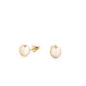 Round Stud Earrings in 9ct Yellow Gold