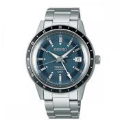 Seiko Gents Automatic GMT Petrol Blue Presage on Stainless Steel Bracelet image