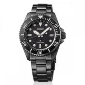 Seiko Gents Prospex Solar Divers All Black Watch on Stainless Steel Bracelet image