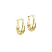Tapered Knife Edge Creole Hoop Earring in 9ct Yellow Gold image