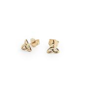 Tiny Trinity Knot Stud Earrings in 10ct Yellow Gold image