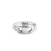 Traditional 10ct White Gold Ladies Claddagh Ring - O image