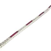 18ct White Gold Princess Cut Ruby and Natural Diamond Line Bracelet image