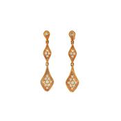 0.60ct G VS Natural Diamond Tear Drop Style Drop Earrings in 18ct Yellow Gold image