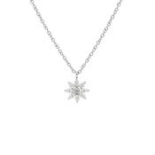 0.53ct Natural Diamond Flower Shaped Pendant in 18ct White Gold image