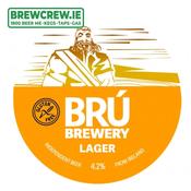 Bru - Gluten Free Lager - 4.2% ABV, 30l Keg (53 Pints)