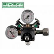 Co2 Primary Regulator - Bottle Mounted - Dual Gauge - TOF