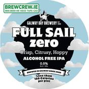 Galway Bay - Full Sail Zero - 0.5% ABV, 30l Keg (53 Pints)