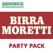 Moretti Party Pack - 30L Keg + Tap &amp; Cooler + 25 Branded Stem Pint Glasses - RENTAL