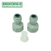 Pack - Plastic BSP Gas Inlet (+NRV) + Beer Outlet