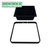SINGLE 6" DRIP TRAY HOLDER + 6" Black Plastic Drip Tray