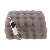 Dreamland, 26042, Luxury Hygge Days Heated Large Fleece Throw, Mocha