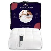 Dreamland, 16886, Single Electric Heated Mattress Protector Organic Cotton, White