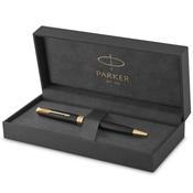 parker sonnet ballpoint pen matte black lacquer with gold trim medium point black ink