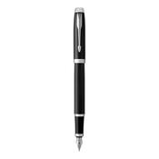 parker im fountain pen black chrome trim medium nib image
