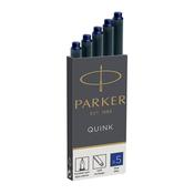 parker refill cartridge fountain pen quink black (blister of 5) image