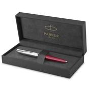 parker 51 ballpoint pen burgundy barrel with chrome trim medium point with black ink refill