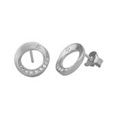 swan earring silver