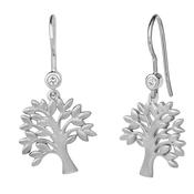 tree of life earrings silver
