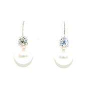 pearl and crystal hook earring image