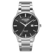 roamer r-line classic swiss made ronda 515 3 hands - date stainless steel quartz wrist-watch - analog - battery