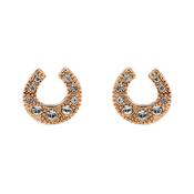 rose gold horse shoe crystal stud serrings image