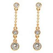 cachet rose gold crystal drop earring image