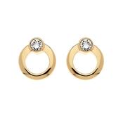 rose gold orbit crystal earring image