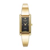roamer elegent diamond ladies gold plated black dial bracelet watch image