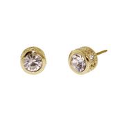 crystal brilliant gold plated stud earring image
