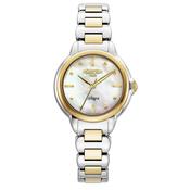 roamer allegra ladies two tone mop dial bracelet watch