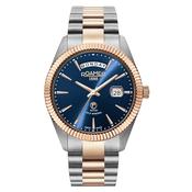 roamer primeline daydate swiss made automatic stp4-13 3 hands - day &amp; date ss iprosegold two tone mechanical wrist-watch - analog - self winding image