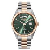 roamer primeline daydate swiss made automatic stp4-13 3 hands - day &amp; date ss iprosegold two tone mechanical wrist-watch - analog - self winding image