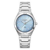 roamer eos classic ladies stainless steel blue dial bracelet watch