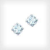 brilliant .50 ct white cz stud earring image