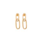 aquaforte ovali chic square hollow tube earrings with double link image