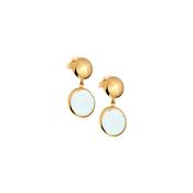 aquaforte le chicche earrings with 16mm aquamarine  faceted venitian glass image