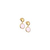 aquaforte le chicche earrings with 12mm baby pink  faceted venitian glass image