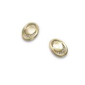 aquaforte precious ovali preziosi stud earrings with cubic zirconia pav� image
