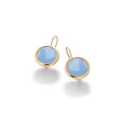 aquaforte caramelle lever earrings with milky blue glass paste image