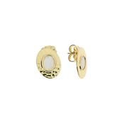 aquaforte nuova retro mother of pearl round inset earrings image