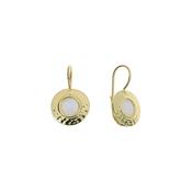 aquaforte nuova retro mother of pearl round inset earrings image