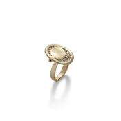 aquaforte precious ovali preziosi small ring with cubic zirconia pav� image