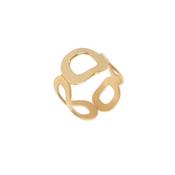 aquaforte vintage glamour ring with satin and polished square plates image