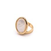 aquaforte mignon oval mother of pearl ring