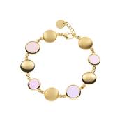 aquaforte le chicche bracelet with soap-shaped elements and pink  faceted venitian glass image